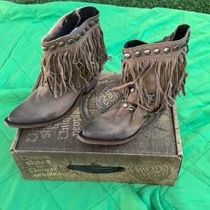 Fringe Ankle cowboy boots